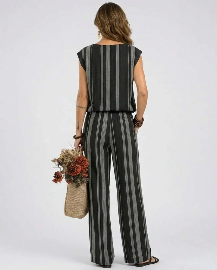 Alessia - Elegantný pruhovaný set z dvoch kusov