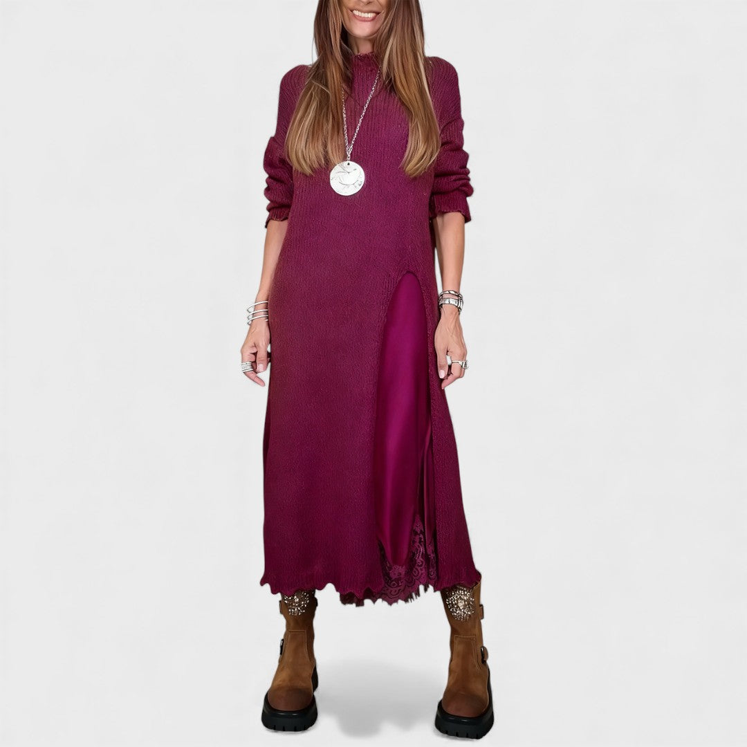 Lena - Elegantný dlhý pletený set