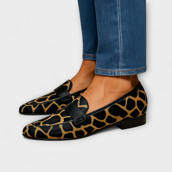 Mary Leopard Mokasiny - Dámska Pohodlná Obuv