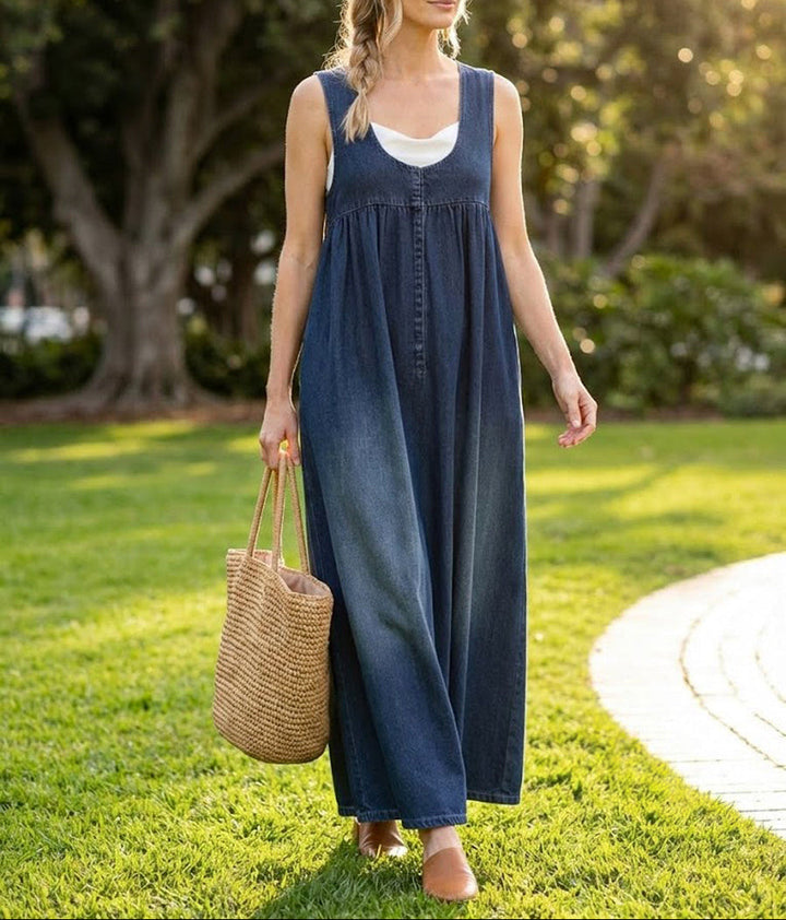 Karen™ | Dlhá šaty z praného denimu