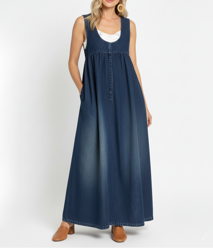 Karen™ | Dlhá šaty z praného denimu
