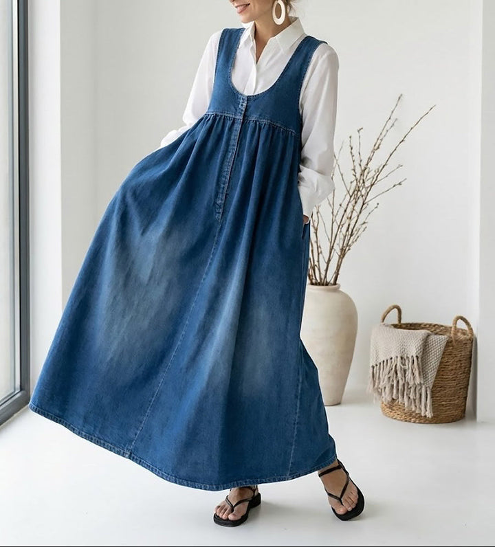 Karen™ | Dlhá šaty z praného denimu