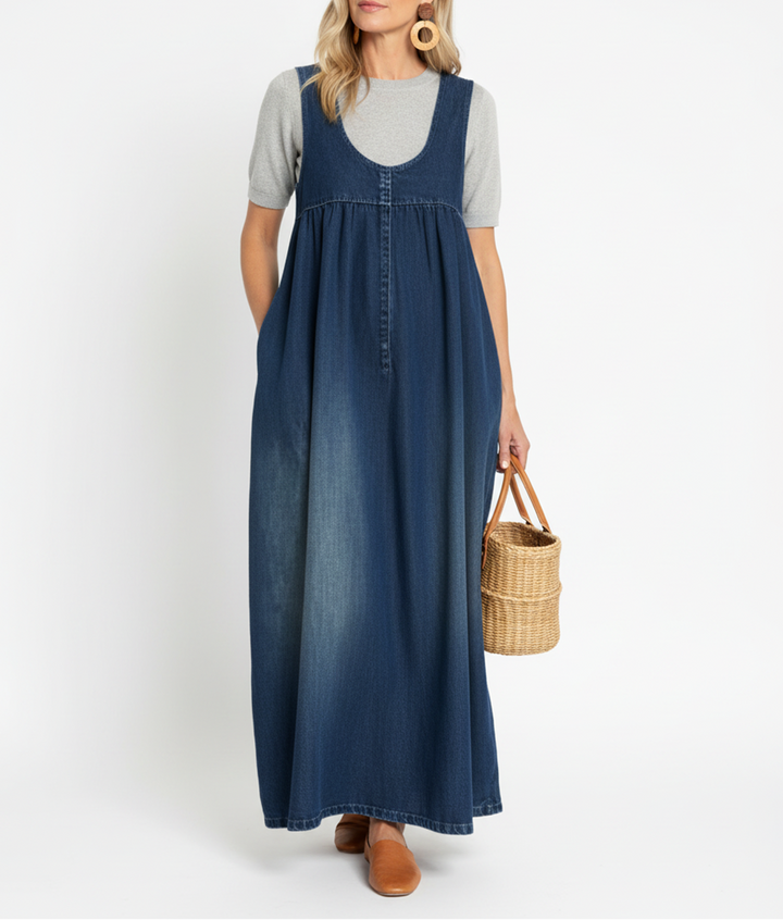 Karen™ | Dlhá šaty z praného denimu
