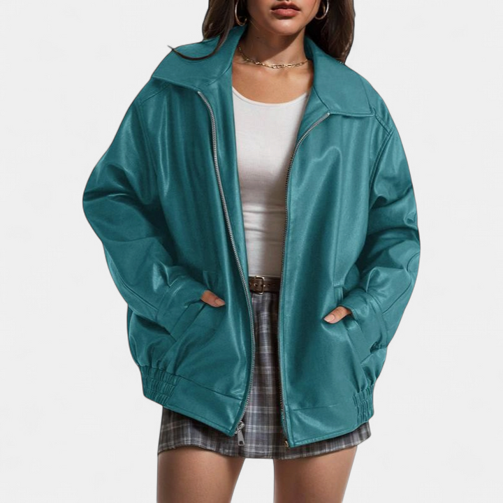 KENDRA | Oversize bunda s efektom semišu