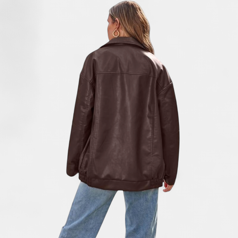 KENDRA | Oversize bunda s efektom semišu