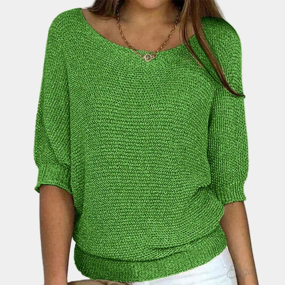 Elegantný Pletený Pulóver